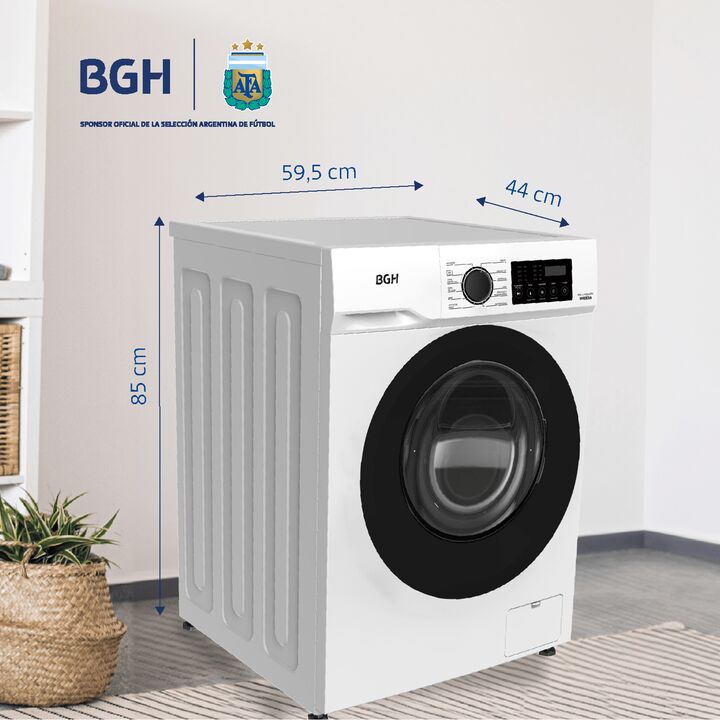 Lavarropas BGH BWFE06W24AR 6kg 1000RPM Inverter Carga Frontal A+++ - Vista 3