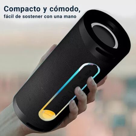 Parlante Portátil Bluetooth Recargable Usb Linterna Luz Led