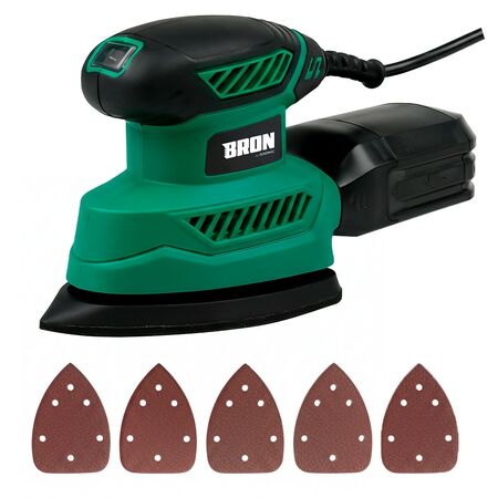 Lijadora Eléctrica Triangular Bron By Gadnic Motor 130W Velocidad 13000 rpm 