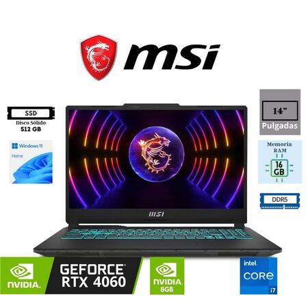 NOTEBOOK MSI 15.6 CYBORG A13VF 018US I7 13620H DDR5 16GB SSD 512GB RTX 4060 W11