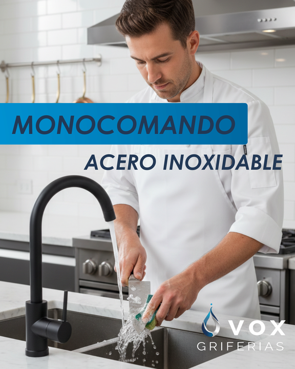 Griferia De Cocina Canilla Monocomando Vox Pico Cisne - Vista 7