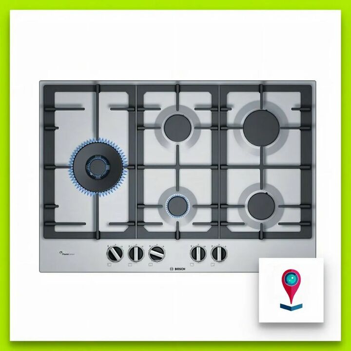 Anafe a gas BOSCH 5 hornallas 75cm Acero Inoxidable - Vista principal
