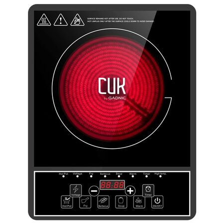 Anafe Vitrocerámico Cuk by Gadnic Eléctrico 1 Hornalla 1800W