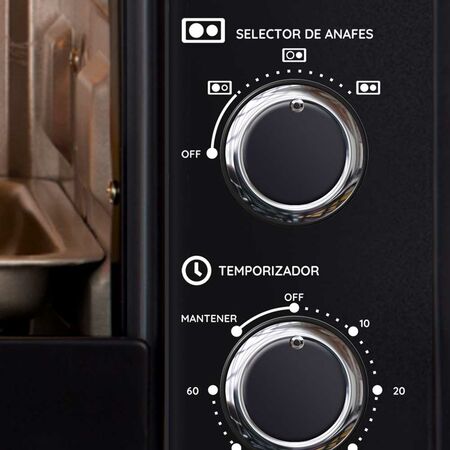 Horno Elctrico Conveccin Doble Anafe 43 L Ken Brown Kb4332 Color Negro