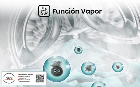 Lavarropas HISENSE WFQP8014T 8kg inverter 1400rpm gris