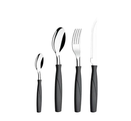 Juego De Cubiertos 16 Piezas Itaparica NEGRO Brinox 6000719