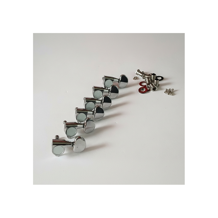 clavijero guitarra electrica matrix gotoh 6l paleta chica cromado - Vista 1