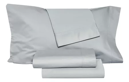 Juego De Sabanas Danubio 600 hilos - Queen - Color Gris