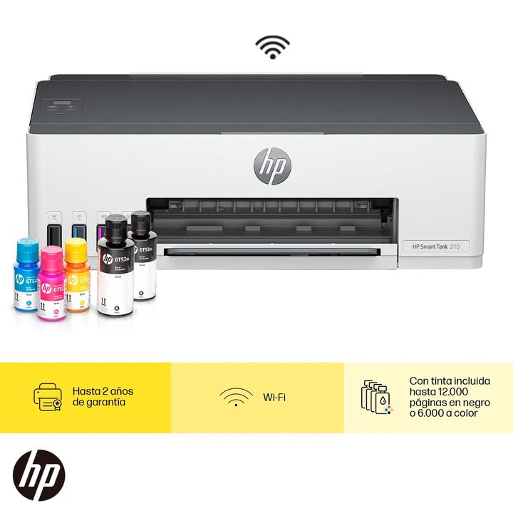 Impresora Hp Smart Tank 210 Sistema Continuo Color Wifi - Vista 8