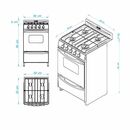 Cocina Escorial PALACE CRISTAL BLACK Gas Envasado Luz Encendido - Miniatura 4