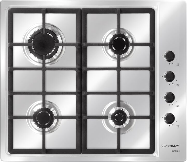 Anafe a gas ORMAY CLASSIC IX 4 hornallas acero inox rejillas fundicion - Vista principal