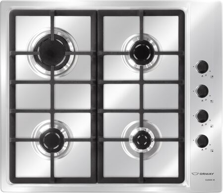 Anafe a gas ORMAY CLASSIC IX 4 hornallas acero inox rejillas fundicion