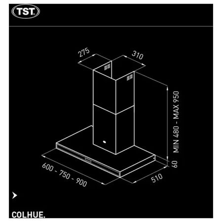 Campana de cocina Colhue 75 CM - TST