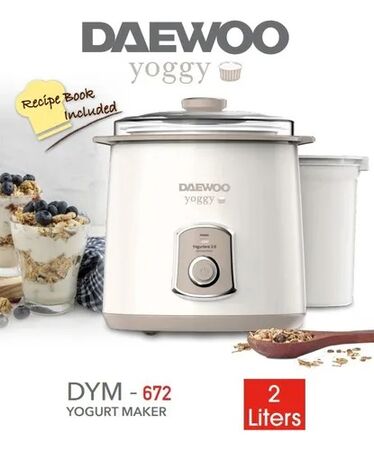 Yogurtera Eléctrica Yoggy Daewoo DYM-672 2lt Yogurt Griego Recetario 