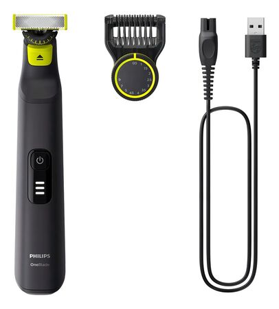 Afeitadora Philips Oneblade Pro QP6532 Recorta Modela Afeita Color Negro