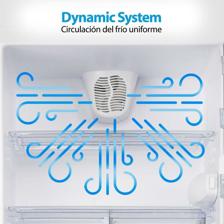 HELADERA C/FREEZER KOHINOOR KHGA40/9 - ACERO 358LTS CICLICA FREEZER C/3 CAJONES - Vista 4