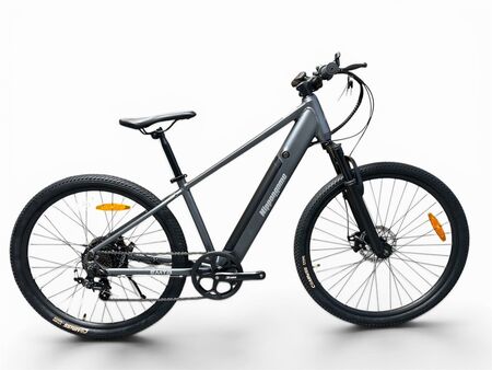 Bicicleta Electrica Nippongame EMTB - Talle Unico - Gris - 7vel - Cuadro de aluminio bateria integrada - Frenos a discos mecanicos - Rodado 27.5"