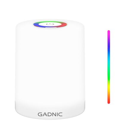 Velador Luz de Noche Gadnic LED Táctil RGB Recargable Portátil