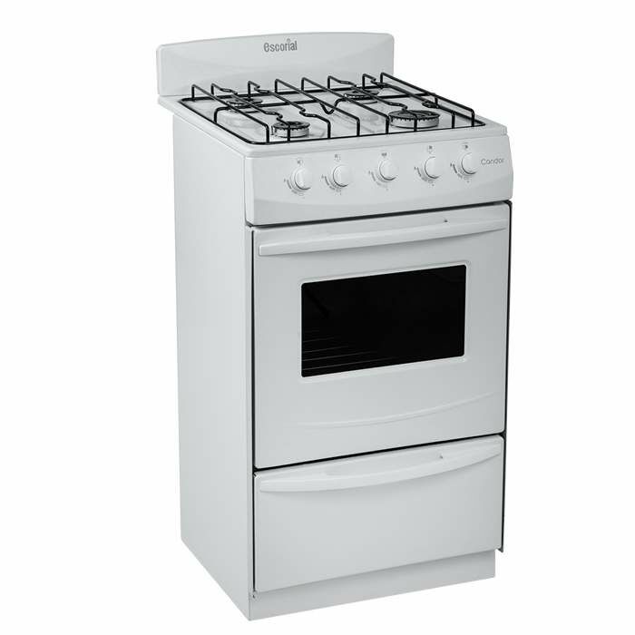 Cocina Escorial Candor S2 Gas NATURAL 4 Hornallas Blanca - Vista 2