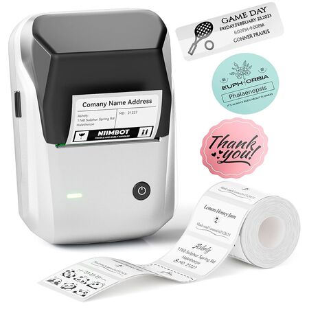 Impresora Térmica Portátil Niimbot B1 Etiquetadora Rollos 20-50mm (Plateado)