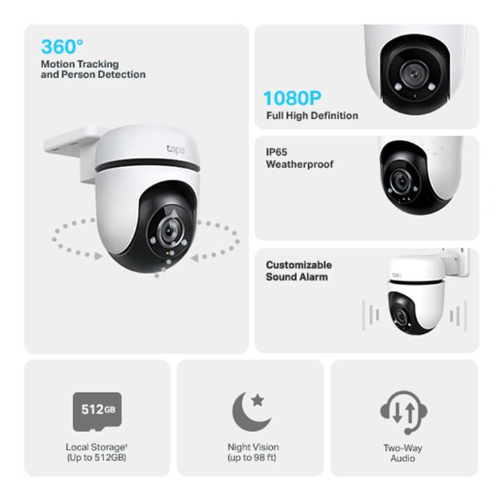 Camara IP Cloud Tp-Link Tapo C500 PTZ 360 Grados Exterior - Vista 3